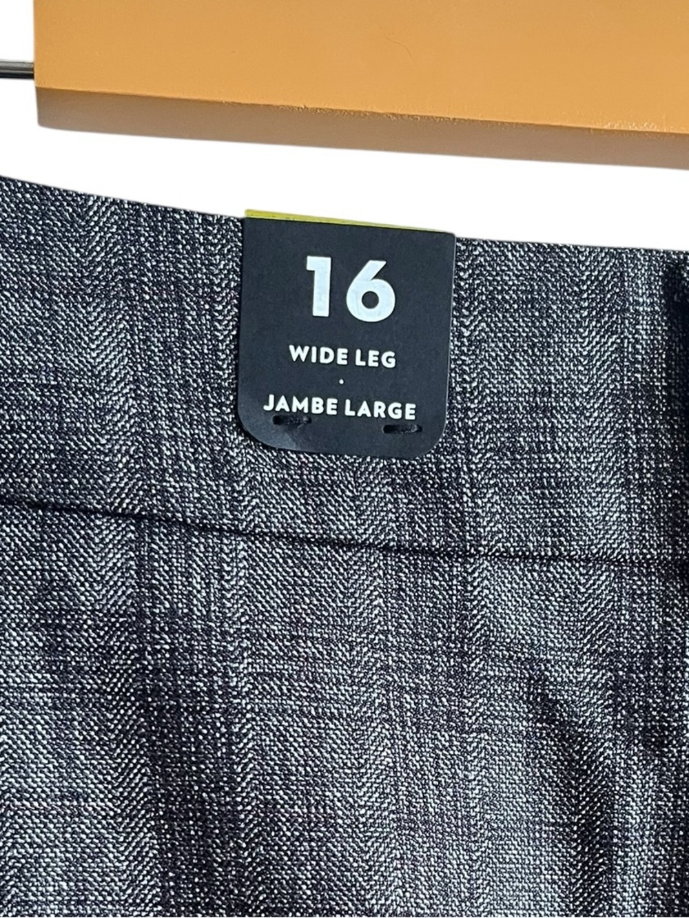 Reitmans Wide Leg Trouser Pants 16 Petite Grey Plaid NWT - Picture 13 of 16